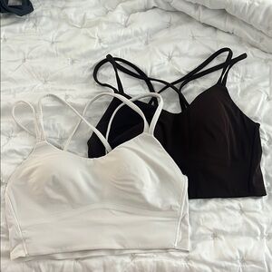 White and brown Strappy Bralettes from lululemon